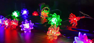 PragAart 16 LEDs 4.01 m Multicolor Steady Flower Rice Lights(Pack of 1)