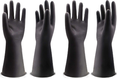 NARV Home Bathroom Toilet Kitchen Platform Floor All Cleaning Purpose B-1 Wet and Dry Glove Set(Free Size Pack of 3)