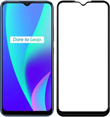 BRENZZ Edge To Edge Tempered Glass for Realme C15(Pack of 1)