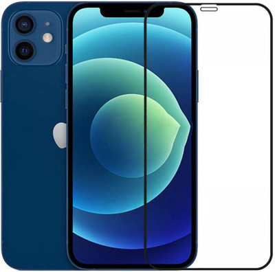 ELEF Edge To Edge Tempered Glass for Apple Iphone 12 Super D (D+) Quality Edge to Edge 6D Curved Edges Real Tempered Glass(Pack of 1)