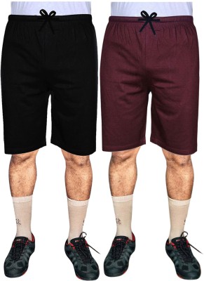 SASHWI Solid Men Multicolor Basic Shorts