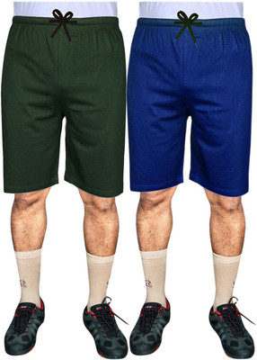 SASHWI Solid Men Multicolor Basic Shorts
