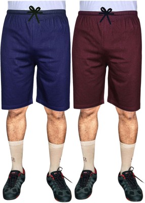 SASHWI Solid Men Multicolor Basic Shorts