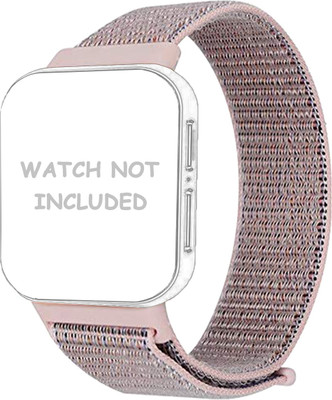 CellFAther Nylon Loop Strap with Soft Cushioned Adjustable Closure Band for Oppo Watch 41mm (Watch Not Included) - (Pink Sand) Smart Watch Strap(Brown)