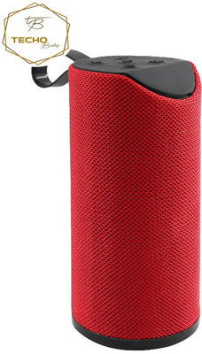 Techobucks Outdoor Speaker Superb sound blast with ultra 3D bass |splashproof |Mini dynamite thunder sound |Wireless Bluetooth Speaker Compatible with All Mobile Phones |FM/AUX/TF/BT Modes 10 W Bluetooth Speaker(Red, 4.1 Channel)