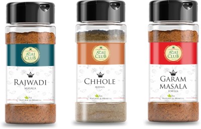 AGRI CLUB Kitchen Spices Combo Pack (Rajwadi Masala 100GM, Chhole Masala 100GM, Garam Masala 100GM) Pack of 3(3 x 100 g)