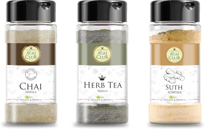 AGRI CLUB Kitchen Spices Combo Pack (Chai Masala 100GM, Herb Tea 50GM, Sunth Powder 100GM) Pack of 3(3 x 100 g)