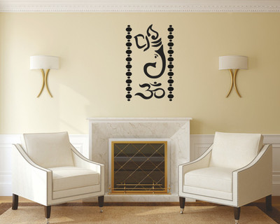 RUBY DECOR 61 cm Ganesh Ji Wall Sticker Self Adhesive Sticker(Pack of 1)