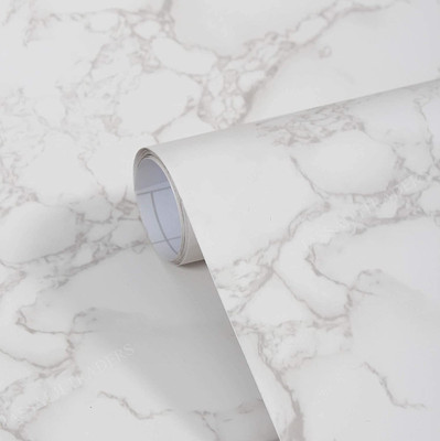 ZINZA 200 cm Self Adhesive Granite Look Marble Vinyl Self Adhesive Counter Top Peel and Stick Door Wardrobe Desktop PVC Wall Papers Wall Decal Marbel Self Adhesive Sticker(Pack of 1)