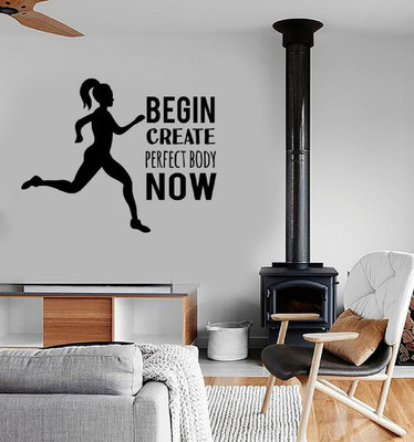 LYOMAN 70 cm beingcreate-blk Self Adhesive Sticker(Pack of 1)