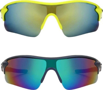 DEPARTED Sports Sunglasses(For Men, Multicolor)
