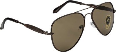 OCHILA Aviator Sunglasses(For Men & Women, Brown)