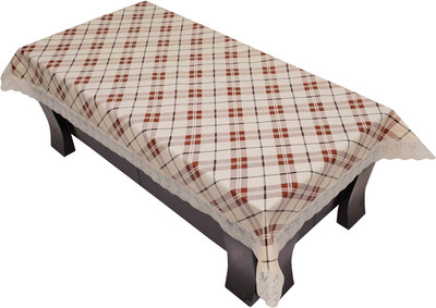 LITHARA Checkered 4 Seater Table Cover(Multicolor, Polyester)
