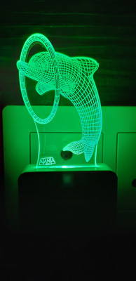 Super Ajanta 2036 2104 Krsuhn 3D Illusion Night Lamp Night Lamp(10 cm, Multicolor)