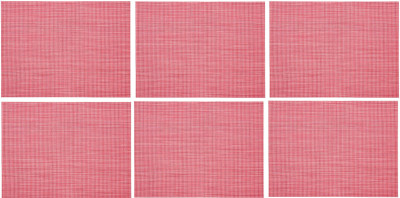 IKEA Rectangular Pack of 6 Table Placemat(Red, Plastic)