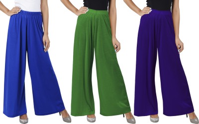 Buy That Trendz Flared Women Blue, Green, Purple Trousers