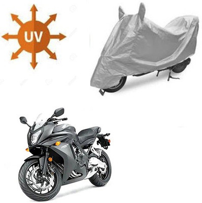 SRENTERPRISES Two Wheeler Cover for Honda(CBR 650F, Silver)