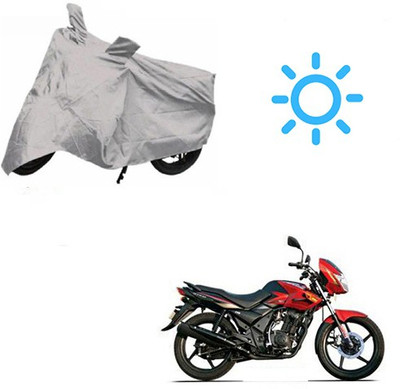 SRENTERPRISES Two Wheeler Cover for TVS(Flame DS 125, Silver)