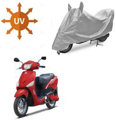 SRENTERPRISES Two Wheeler Cover for Hero(E Scoot, Silver)