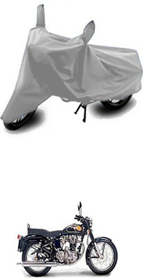W proof Two Wheeler Cover for Royal Enfield(Twin spark, Silver)