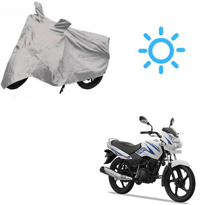SRENTERPRISES Two Wheeler Cover for TVS(Star Sport, Silver)