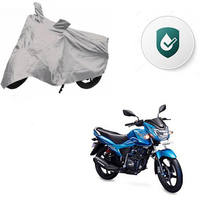 Motoren Waterproof Two Wheeler Cover for TVS(Victor New, Silver)
