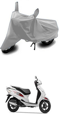 W proof Two Wheeler Cover for TVS(Wego, Silver)