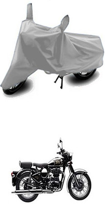 W proof Two Wheeler Cover for Royal Enfield(Classic Chrome, Silver)