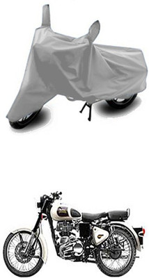 W proof Two Wheeler Cover for Royal Enfield(Silver)