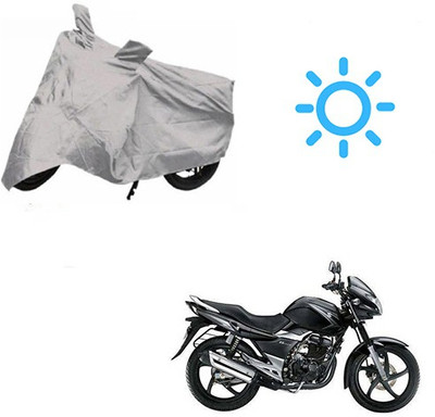 SRENTERPRISES Two Wheeler Cover for Suzuki(GS 150R, Silver)