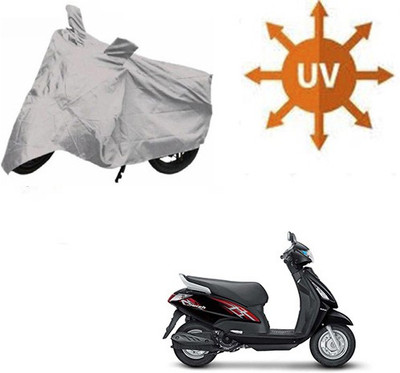 SRENTERPRISES Waterproof Two Wheeler Cover for Suzuki(Swish, Silver)