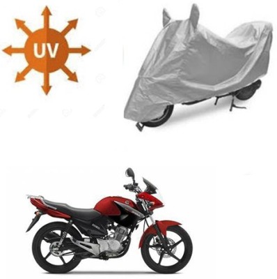 SRENTERPRISES Two Wheeler Cover for Yamaha(YBR 125, Silver)