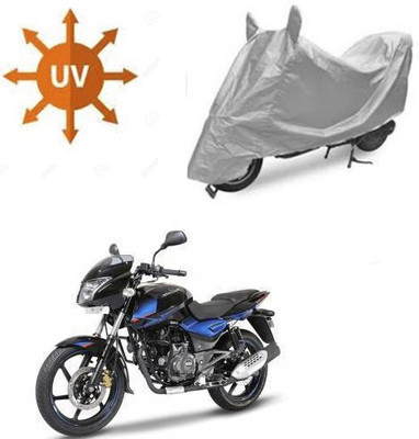 SRENTERPRISES Two Wheeler Cover for Bajaj(Pulsar 150 DTS-i, Silver)