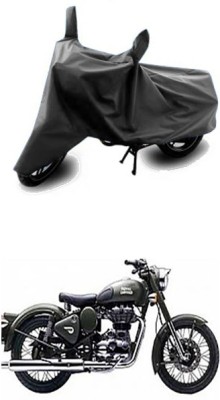 W proof Two Wheeler Cover for Royal Enfield(Battle Green, Grey)