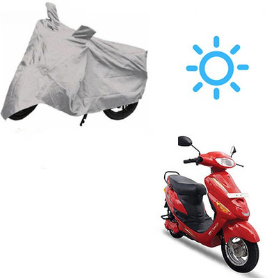 MOTOWORLD Waterproof Two Wheeler Cover for Hero(E Sprint, Silver)