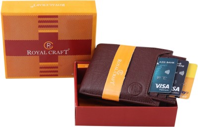 Royal Craft Men Maroon Artificial Leather Wallet(6 Card Slots)