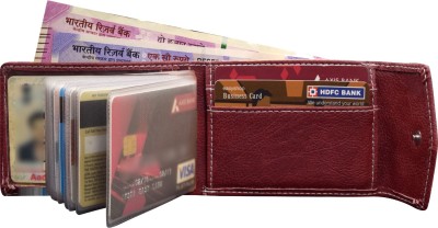 MATSS Artificial Leather Credit & Debit Card Holder||ATM Card Holder||Card Case For Men & Women 15 Card Holder(Set of 1, Maroon)