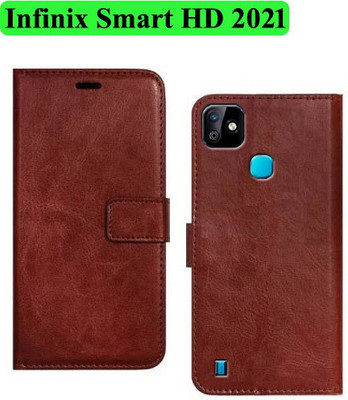 Wynhard Flip Cover for Infinix Smart HD 2021(Brown, Grip Case, Pack of: 1)