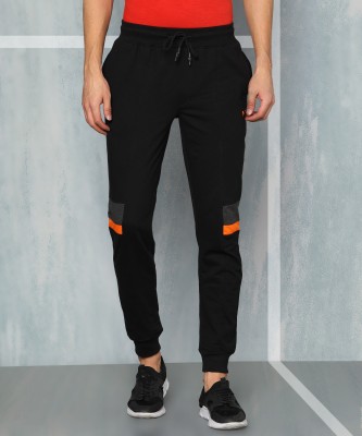 M7 By Metronaut Colorblock Men Black Track Pants