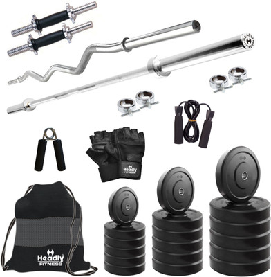Headly 60 kg Combo BB 2 Convenient Home Gym Kit