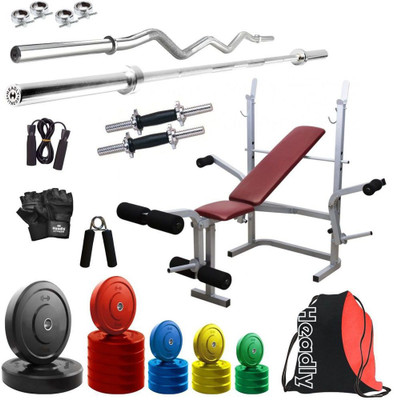

Headly Premium CP-HR-80KGCOMBO8 Coloured Home Gym Kit