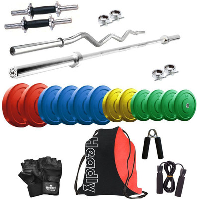 Headly Premium CP-HR-35KGCOMBO2 Coloured Home Gym Kit