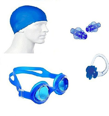 

Kyachaiyea Swimming Kit (Silicon Cap, Silicon Ear Plug, Swimming Nose Clip, Swimming Goggles) Swimming Kit