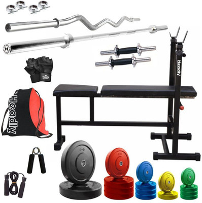 

Headly Premium CP-HR-65KGCOMBO5 Coloured Home Gym Kit