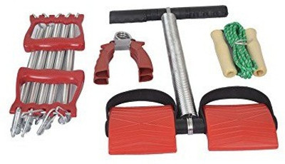 

Options 4- Way Training Set Jump Rope, Hand Grip, Spring Power, Chest Expander Gym & Fitness Kit