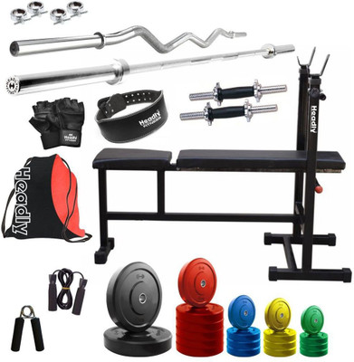 

Headly Premium CP-HR-80KGCOMBO6 Coloured Home Gym Kit