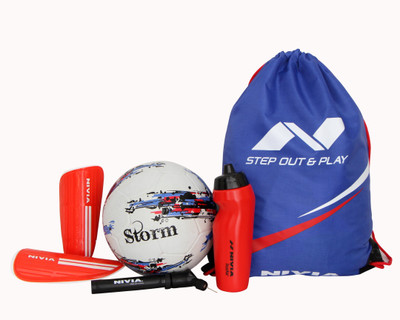 

Nivia Storm Football Training 5 Pieces Combo Football Kit