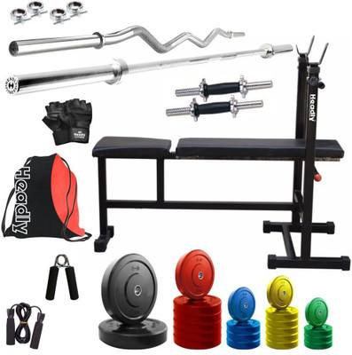 

Headly Premium CP-HR-85KGCOMBO5 Coloured Home Gym Kit