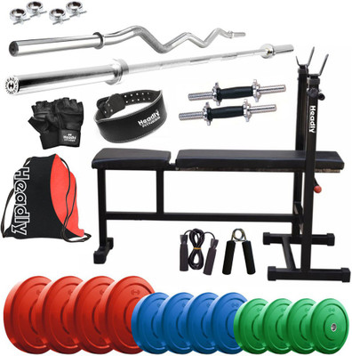 

Headly Premium CP-HR-40KGCOMBO6 Coloured Home Gym Kit
