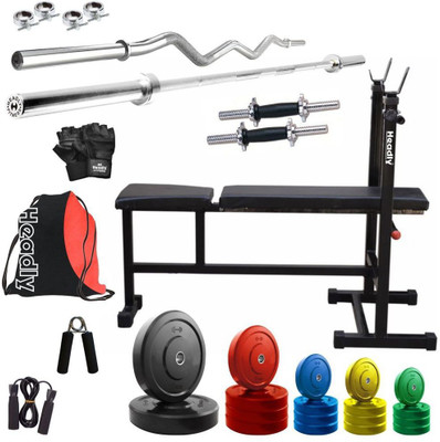 

Headly Premium CP-HR-70KGCOMBO5 Coloured Home Gym Kit